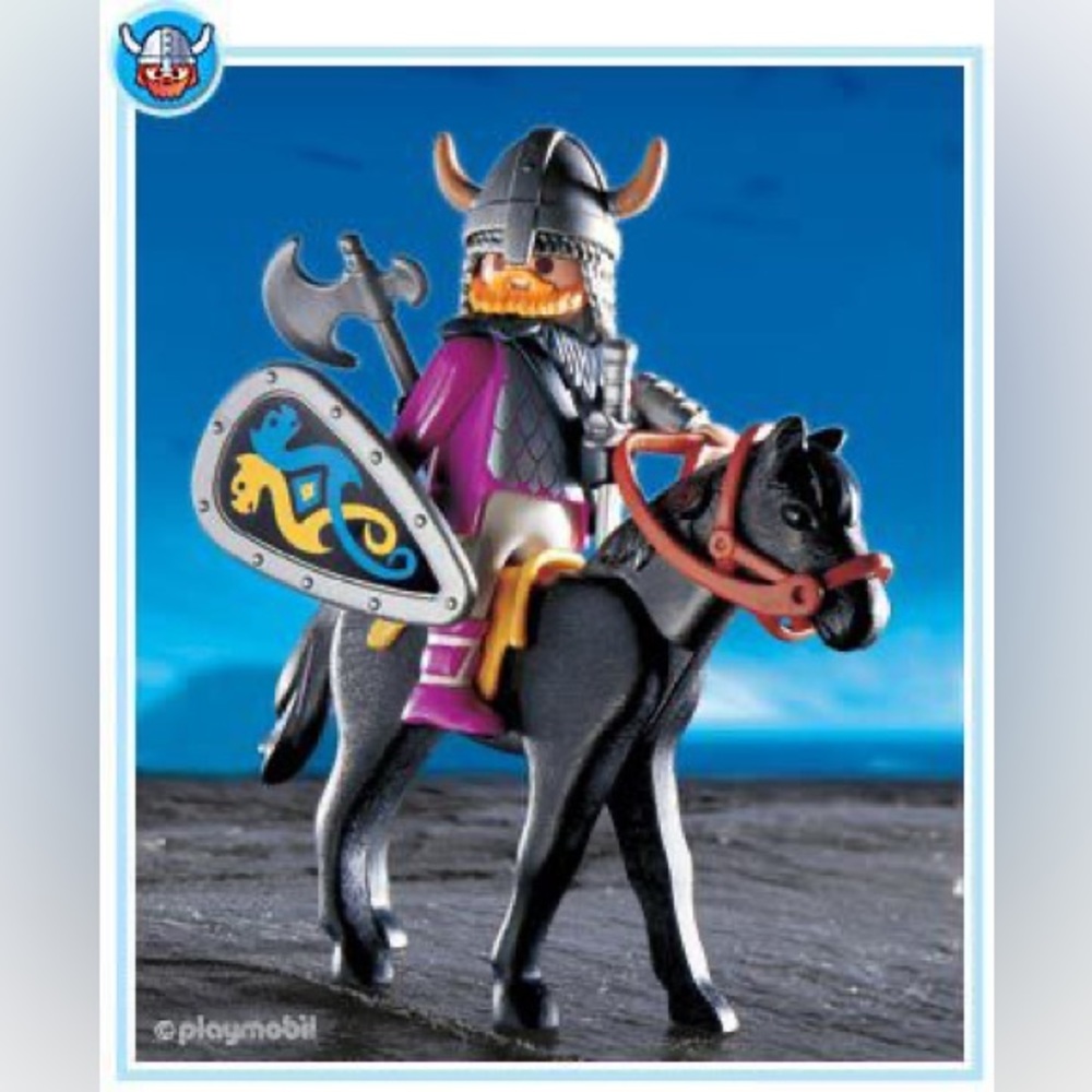 Playmobil 3158 Norseman guard soldier on horse Viking man